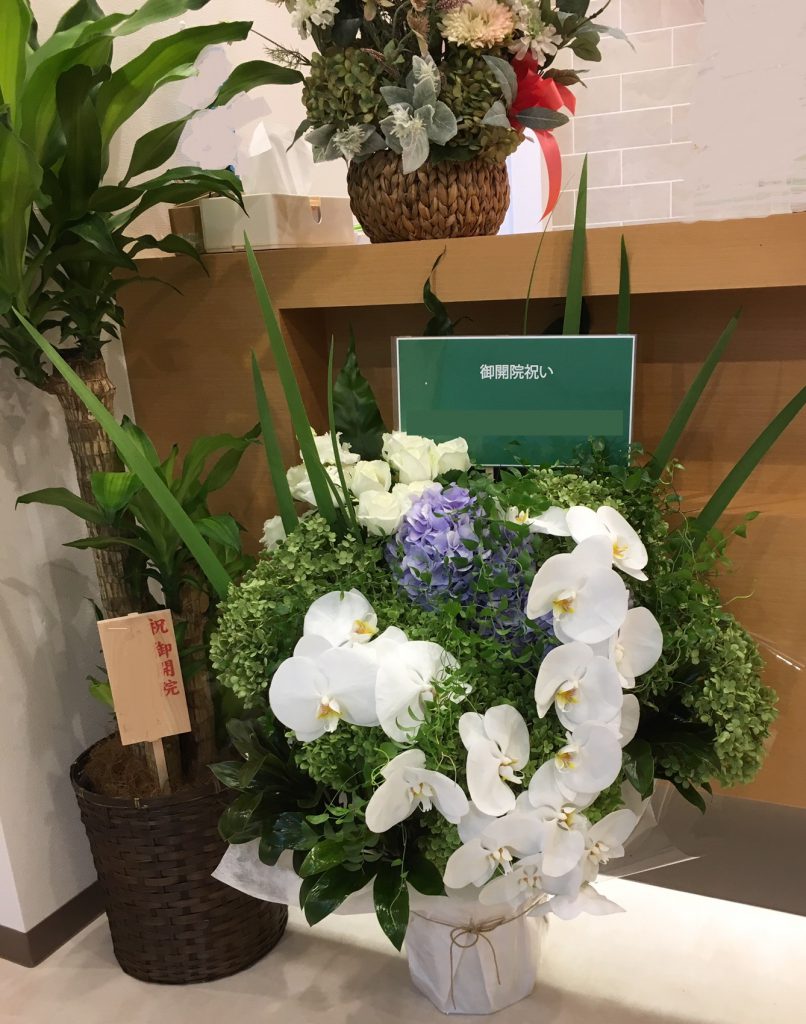 クリニック開院祝いお花の贈り方 東京都渋谷区の花屋 ダナエフラワーズ インテリア 祝い花カタログ Danae Flowers Interior